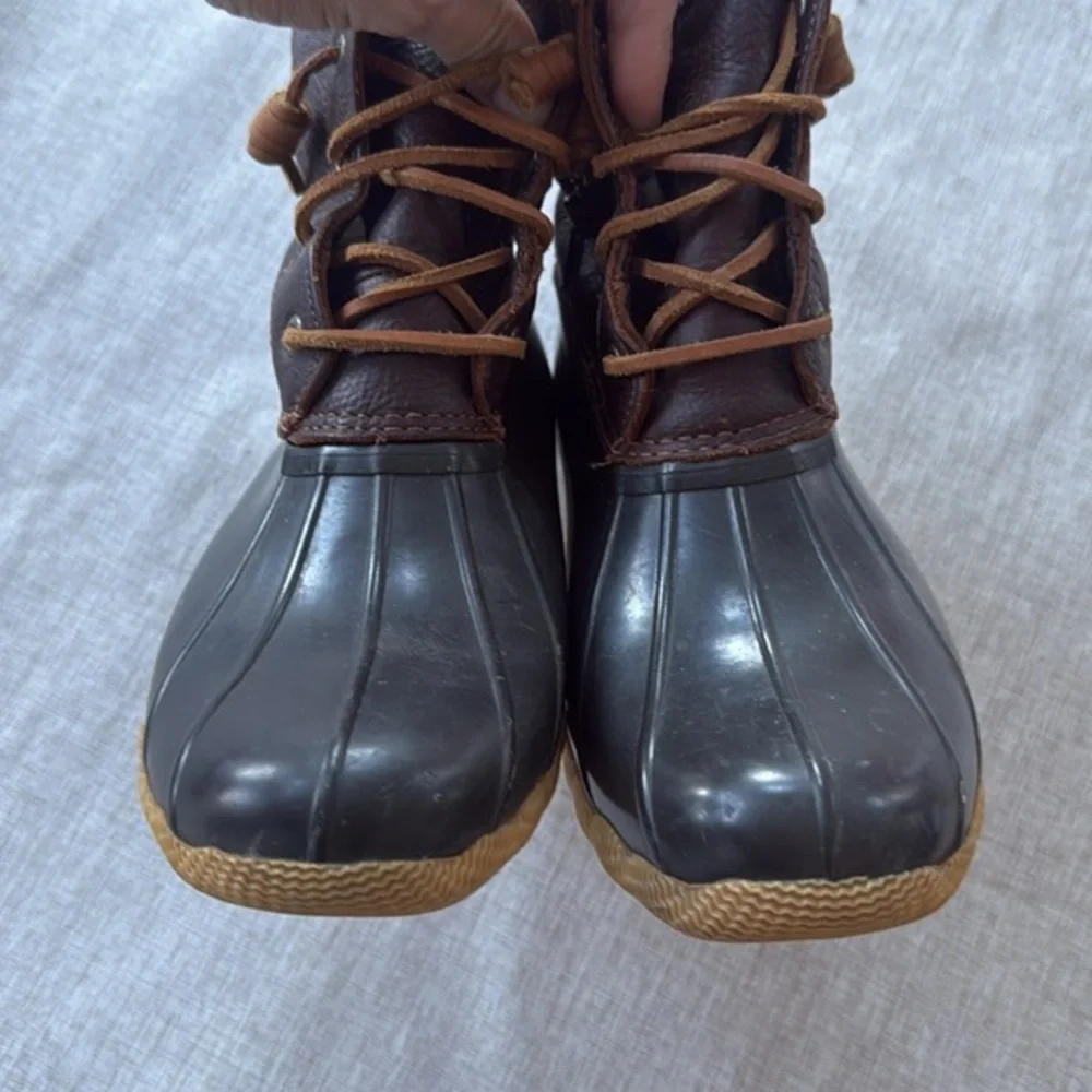 Sperry Saltwater Leather Rubber Waterproof Water Resistant Snow Rain Women’s 7.5